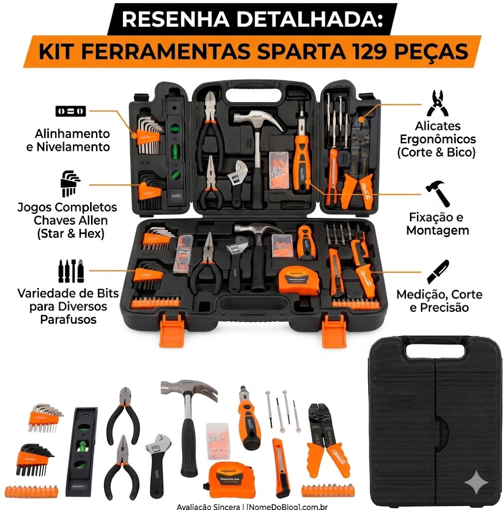 Review: Kit de Ferramentas Sparta (129 Peças) Vale a Pena o Investimento?